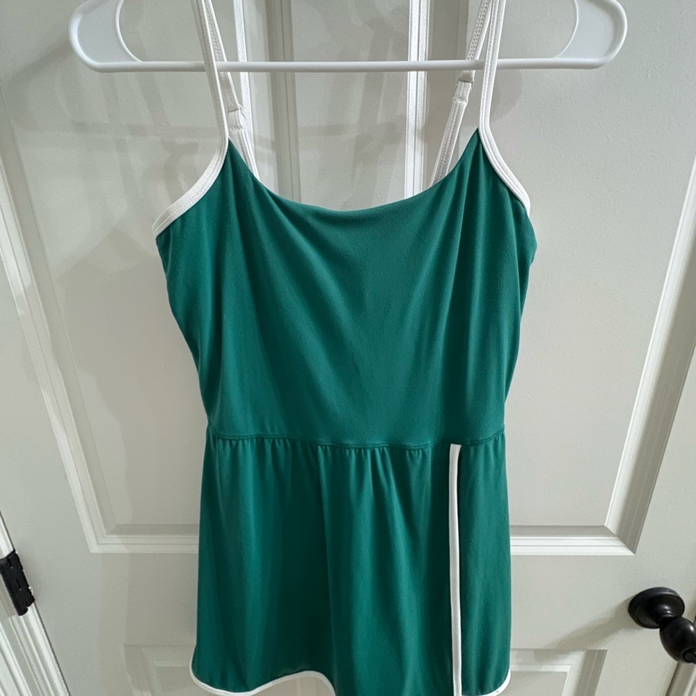 All in Motion Teal Camisole with White Trim